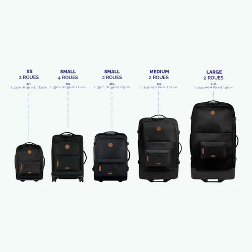 Valise souple 2 roues medium Coromandel