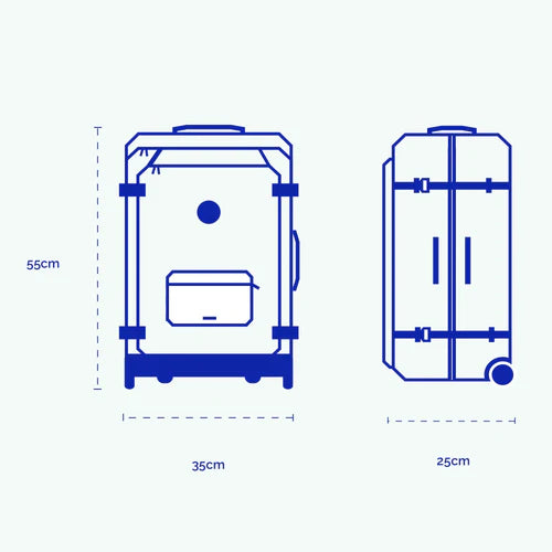 Valise souple 2 roues small Maupiti