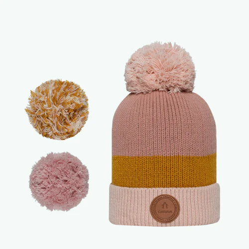 Bonnet Bella Luna Vieux Rose Polaire